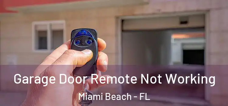  Garage Door Remote Not Working Miami Beach - FL